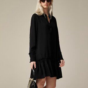 Black Viscose Shirtdress- JCrew